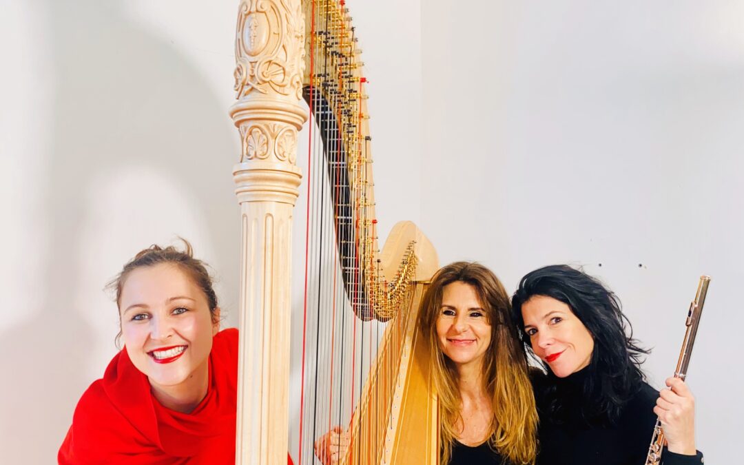 Sarah Rodriguez Soprano, Claire Sala Flûte, Martine Flaissier Harpe